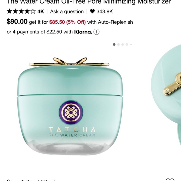 BNIB Tatcha Water Cream 50ml - Picture 2 of 3